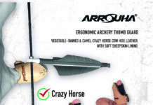 Arrouha Pelapik Ibu Jari Kulit Ergonomik Asli Vegetan Dan Carzy Horse Tebal Untuk Memanah Tradisional