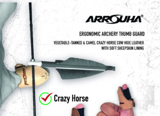 Arrouha Pelapik Ibu Jari Kulit Ergonomik Asli Vegetan Dan Carzy Horse Tebal Untuk Memanah Tradisional