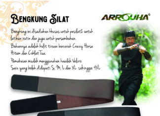 Arrouha Bengkung Silat PU Leather Untuk Latihan 3Inches dan 4inches Pelekat Velcro Mudah Dipakai