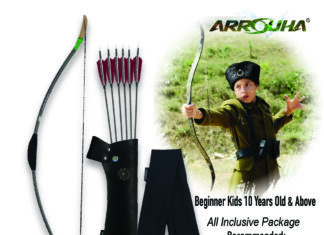 Arrouha Kepaze Turkish Pakej 20lbs Busur Pemula Sukan Tradisional Memanah Sekolah Rendah