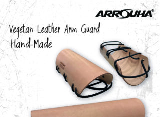 Arrouha Vegetan Genuine Leather Un-Dye Traditional Armguard For Archery